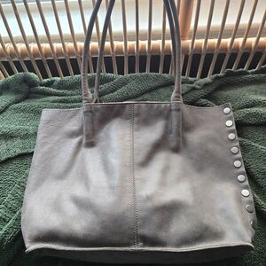 Hammitt Oliver Tote Bag Grey Silver Rivets